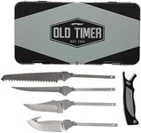 Old Timer Switch-It Hunting Kit with 4 Interchangeable Blades, Traveling Case and Knife Sharpener for Hunting, Field Dressing, Skinning, Camping, and Outdoors