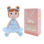 Conzy Baby Dolls Gifts for Girls 44CM Plush Stuffed Doll Toy in Blue Doll Soft Ragdoll for Infant Toddler wtih Gift Bag 17.3 Inches in Standing