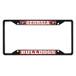 FANMATS 31250 Georgia Bulldogs Metal License Plate Frame Black Finish