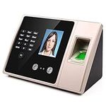 NGARY Facial Recognition Attendance Machine, Fingerprint Biometric Time Attendance Clock, Machine Punch Clock, No Monthly Fee, Automatic Report Generation, for Employees Small Business