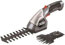 Ozito HTL-072 7.2V Lithium-Ion Cordless Small Hedge Trimmer with 100mm Grass Blade/150mm Hedge Trimmer Blade 8mm Cutting Width