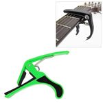 INEFABLE Guitar Metal Capo One Handed Quick Change For Ukulele, Electric & Acoustic Guitars (Green - Pack Of 1)