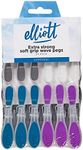 Elliotts Extra Strong, Soft Grip and Non-slip Wave Design Clothes Pegs, 24 Pack in Assorted Colours, BPA Free Laundry Pegs ideal for everyday use for Indoor or Outdoor use