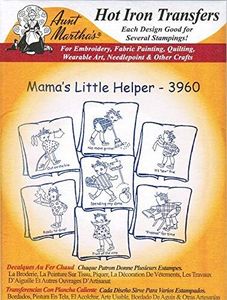 Mama's Little Helper Aunt Martha's Hot Iron Embroidery Transfer