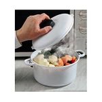 Microwave Pressure Cooker - Microwaveable Casserole Dish with Locking Lid & Pressure Release Vent