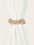 JAZLOG Braided Curtain Holdback Tieback | Jute Design 2 Fabric Decorative Curtain Buckle tie Back | Home Decor Accessory (Pack of 2)