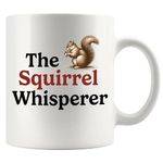 Panvola The Squirrel Whisperer Squirrel Lover Gifts For Women Men Fall Gifts For Wife Girlfriend Sister From Husband Brother Boyfriend Dad Mom Novelty Drinkware Ceramic Coffee Mug (White, 11 oz)