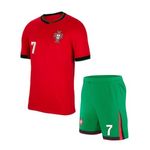 RJM Portugal Football Jersey with Shorts 2024 (Boys,Kids,Men)(12-13Years) Multicolour