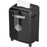 Bonsaii 16 Sheet Micro Cut Paper Shredder, P-4 High-Security, 60-Minute Heavy Duty Shredder with 23-Litres Pullout Bin, Black (C149-D NEW)