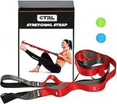 Stretching Strap with Loops - Non Elastic Stretch Band for Physical Therapy, Yoga Strap for Stretching Equipment, Stretch Bands for Exercise and Flexibility - Fascia, Hamstring and Leg Stretcher Belt