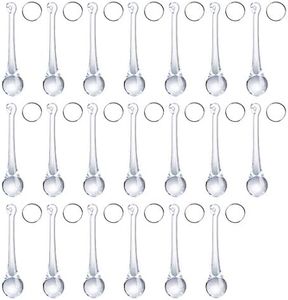 LONGWIN 20pcs Crystal Teardrop Pendant Chandelier Parts Wedding Decoration Christmas Tree Decorations