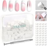 SAVILAND 100PCS Nail Sponges for Ombre: Nail Art Sponges With Grabbing Pen Ombre Nails Sponge Gradient Aura Nails Tool Professional Accessories Supplies Home DIY Salon