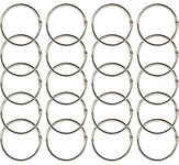 AMOSTBY Loose Leaf Binder Rings,20Pcs Binder Rings Keychain,Key Rings for School,Office,Home (1.5 inch)