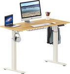 SHW Memory Preset Electric Height Adjustable Standing Desk, 120 x 60 cm, Oak