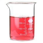 KING SCIENTIFIC FBA.M9-UQ50-L6B9 Glass Measuring Beaker 200ml | Low Form Beaker, Measuring Cup, Borosiliate Beaker