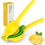 JUTSONS Lemon Squeezers Press for Effortless Squeezing. 2 in 1 Lemon Juicer squeezer to Extract Every Drop. Sturdy and Rustless Construction for Longevity, Easy Cleaning Citrus Juicer