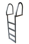 Dock Edge 2175-F Dock Ladder, 4 Step, Flip Up, Eco Weld Free, Aluminum