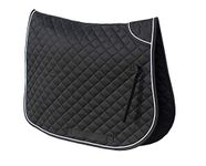 Rhinegold Twin Bound Saddle Cloth-Full-Black