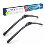 22"+22" Wiper Blades Replacement for Ford F150 2021-2012 Expedition 2020-2008 GMC Sierra 06-1999 Envoy 2009-2002 Yukon 2020-2000 Navigator 20-08,Audi A6 11-02 Windshield Wiper Fit for J/U Hook Adapter