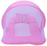 Amardeep and Co Toddler Polyester Mattress with Mosquito Net (Pink)