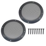 OZXNO 2 Pcs 8 Inch Metal Mesh Speaker Grills Covers Subwoofer Grill Protective Case with Mounting Screws for Home Audio Car Speaker (Black)