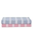 Amazon Brand - Solimo - Cotton Turkish Towel | Multicolour | Fade Resistant | Pack of 2 | Pink & Blue