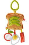 Fisher-Price Baby Toy Brunch & Go Stroller Activity, Pretend Food with Mirror Crinkle & Teether for Travel Play Newborns Ages 3+ Months