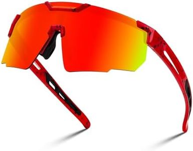 Karsaer Cycling Sunglasses For Men Women, Sport Sunglasses For Baseball Softball Running Fishing Golf UV Protected 400 E1263, Multi,Large