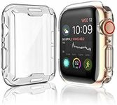 Ultra Slim Clear Soft Silicone Gel Case Cover For Apple Watch Full Cover iWatch Series 7 SE 6 5 4 3 2 Clear Case 38/42 42/44 41/45mm (42mm - For iWatch 2-3)