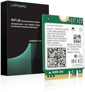 LANYAO WiFi 6E AX210 NGW Wireless Card M.2 2230/NGFF WiFi 6E Laptop Module with Bluetooth 5.3, 5400Mbps Tri-Band AX210 WiFi Chip Adapter, Ultra-Low Latency, Supports Windows 11/10 (64bit only)