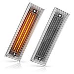 NEIFILES Front LED Side Marker Lights Fender Bumper Lamps Compatible with Chevy C/K C10 C20 C30 Pickup Trucks Blazer Suburban Jimmy 1981-1991 Smoked Lens 2 Pieces (Clear Lens)