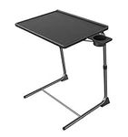 Portable Table Adjustable Folding Table, Lounge, Bedroom Furniture, Living, Tv, Multi Function With Cup Holder