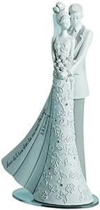 Love Count The Ways Dancing Couple 3 x 6.5 Resin Stone Decorative Cake Topper