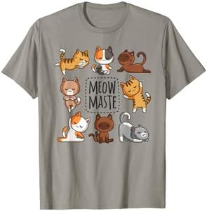 Yoga Cat Meowmaste Yoga posizione Meowmaste Posizione Meow Maglietta
