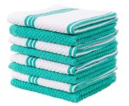 Living Fashions 8 Pack Dish Cloths for Washing Dishes - 100% Cotton Absorbent Dish Towels Size 12" x 12" - Perfect Dish Rags for Washing Dishes - Kitchen Rags and Washcloths for Dishes