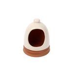 Dexam Porto Terracotta Ribbed Salt Pig - Stone - Spoon not Included