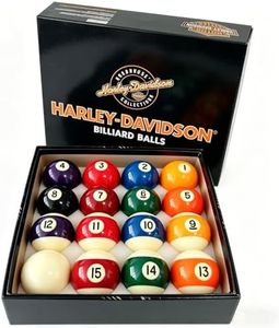 SUPERDIAMOND Billiard Balls Pool Balls Billiard Set 2-1/4" Regulation Size Pool Table Ball for Replacement (16 Resin Balls) Large-Character Digital Billiards