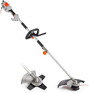 VonHaus 2 in 1 Grass Trimmer & Brush Cutter 1000W – 38cm Max Cutting Width – 10m Cable, Safety Switch, Auxiliary Handle, Shoulder Strap, Lightweight and Tap & Go System