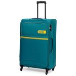 Citizen Journey Pulse Trolley Bag for Travel 78 cms Large Check-in Luggage Bag | Polyester Soft Sided Suitcase for Travel with 4 Spinner Wheel & Built-in Combination Lock (Teal Blue)