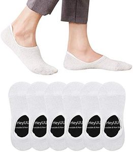 HeyUU 3 | 6 | 10 paia di calzini di cotone per uomini e donne calze sportive invisibili con 8 strisce antiscivolo in silicone