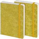 Funto Watercolor Journal, 7.5x5, 2 Packs, 44 Pages Each, Cold-Pressed 100% Cotton,PU Leather Green Cover, Art Supplies for Mixed Media