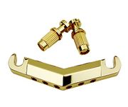 Guyker Guitar Stop Bar Tailpiece with Anchors and Studs Replacement Part Compatible with Les Paul LP SG Style 6 String ElectricÃ‚ Guitar - GK21, Golden