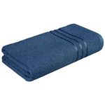 MYTRIDENT Towels for Bath | Comfort Living Towels | Quick Drying | Travel Friendly | Bath Towel for Men/Women | 1 Piece Towels for Bath Large Size |100% Cotton 400 GSM | 70 cms x 140 cms - New Navy