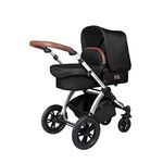 Ickle Bubba Stomp V4 Travel System with Galaxy Car Seat and Isofix Base - Chrome/Midnight/Tan