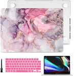 Batianda Design Case for New MacBook Pro 16 Inch M3 2021 2023 Release Model A2485/A2780 with M2 M1 Pro/Max Chip,3D Painted Hard Shell with Keyboard Cover & Screen Protector,Pink Fluid Art Painting