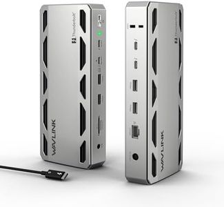 WAVLINK Thunderbolt 5 Dock, 12-in-1 TB5 Docking Station with 120Gbps Max Transfer, 140W PD, 2.5G Ethernet port, 4x USB-A 3.2 Gen 2, SD 4.0, 8K Display for Windows 11/Mac OS 14.6 or later TB5/4 Laptops