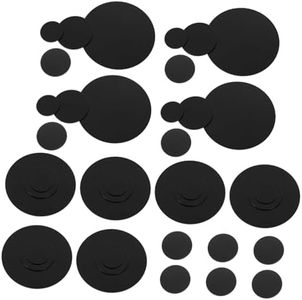 ERINGOGO 40pcs Round Model Base Mini Doll Plate Acrylic Circular Base Acrylic Miniature Bases Round Miniature Bases Black Dolls Base Mini Dolls Miniature Bases Acrylic Round Base Figure