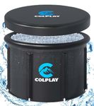 Colplay Portable Ice Bath, Cold Plunge Tub for Adults Athletes Fitness Lovers, Extra Large 116 Gallon Ice Bath Tub Cold Tub with Cover, Inflator and Storage Bag, 90 * 90 * 75cm