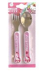 Hello Kitty Metal Spoon and Fork Set Suitable for 12 Months +