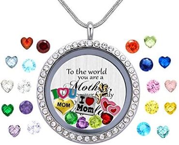 Vinncy to The World You are a Mother. Floating Memory Living Charms Lockets, Love Mother DIY Stainless Steel Pendant Necklace, Best Gift